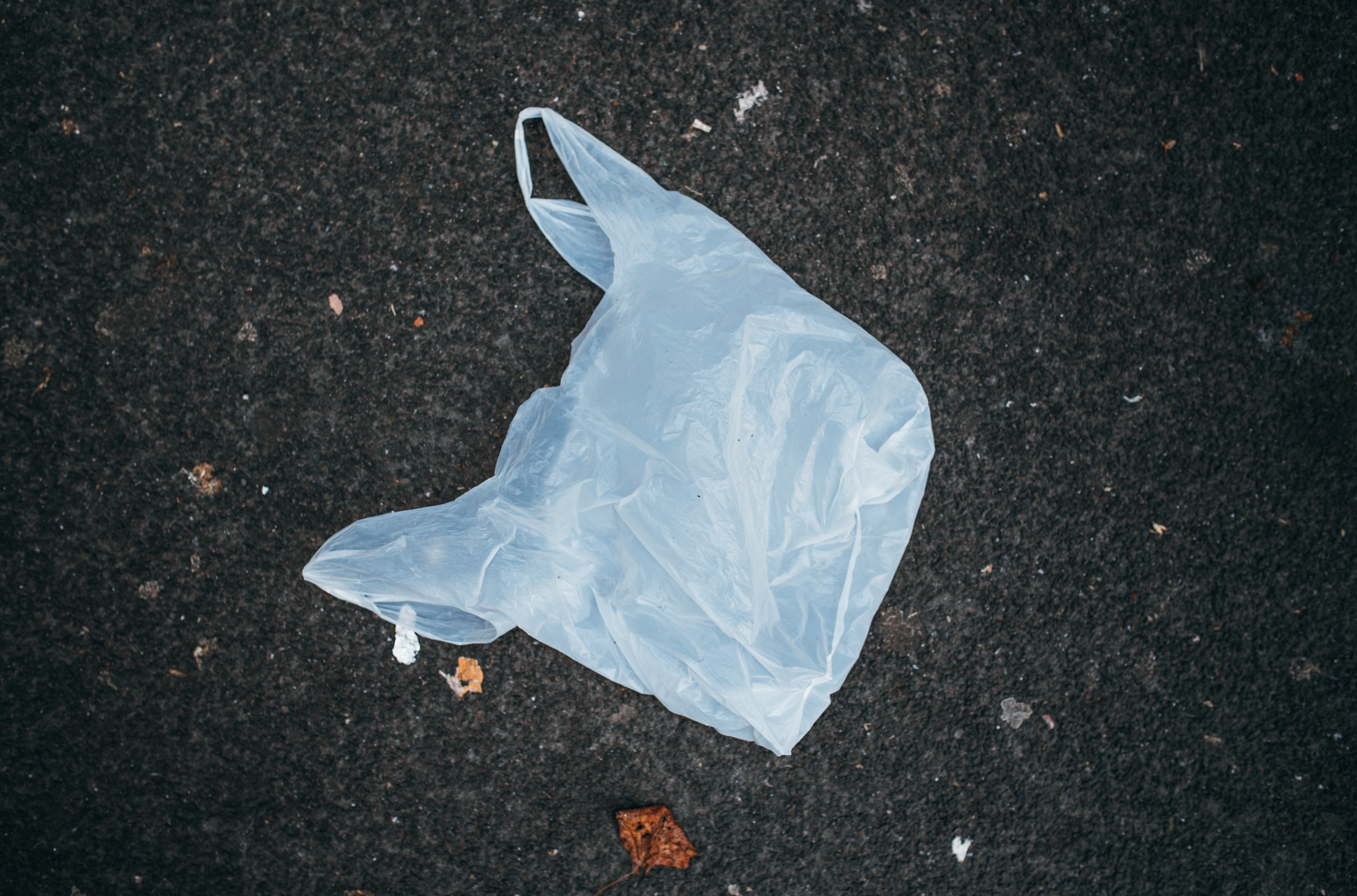 Close up of a plastic bag thrown on the ground Plastic waste credit Ivan Radic 22 BY 20