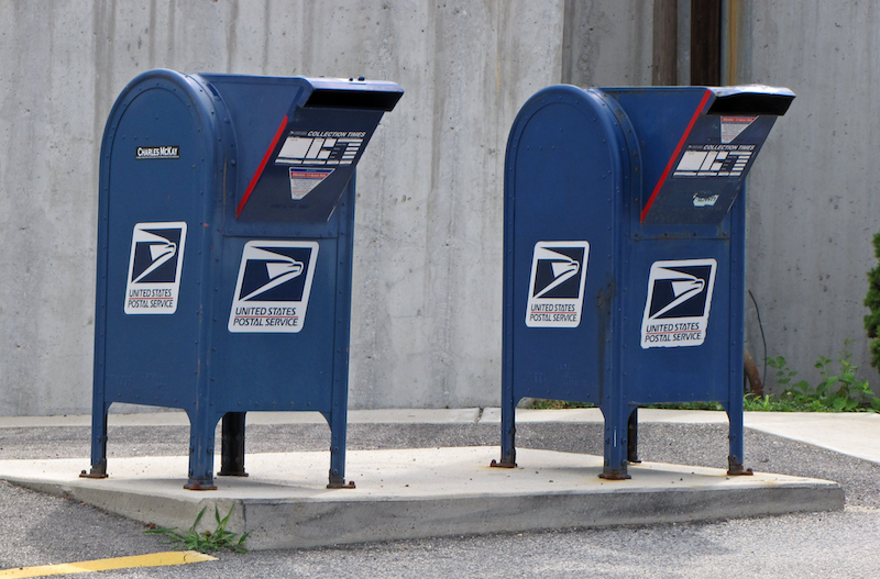 Mailboxes at Durham post office credit Ben Schumin