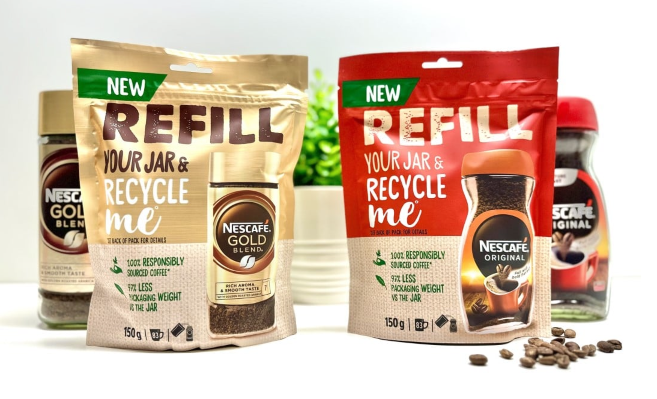 Nescafé introduces sustainable coffee refill pouches
