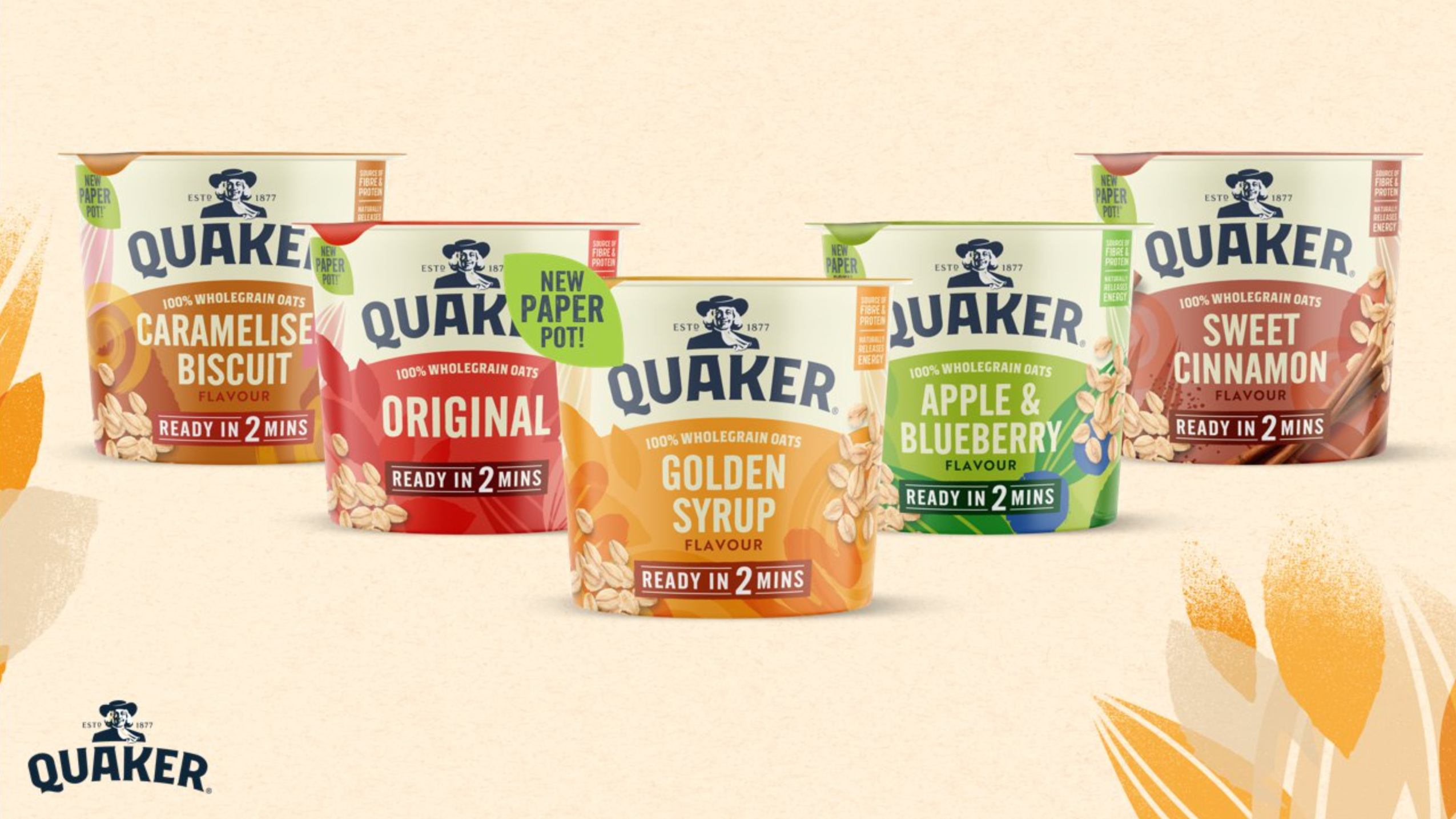 Quaker Oats ditches plastic and Introduces paper pots