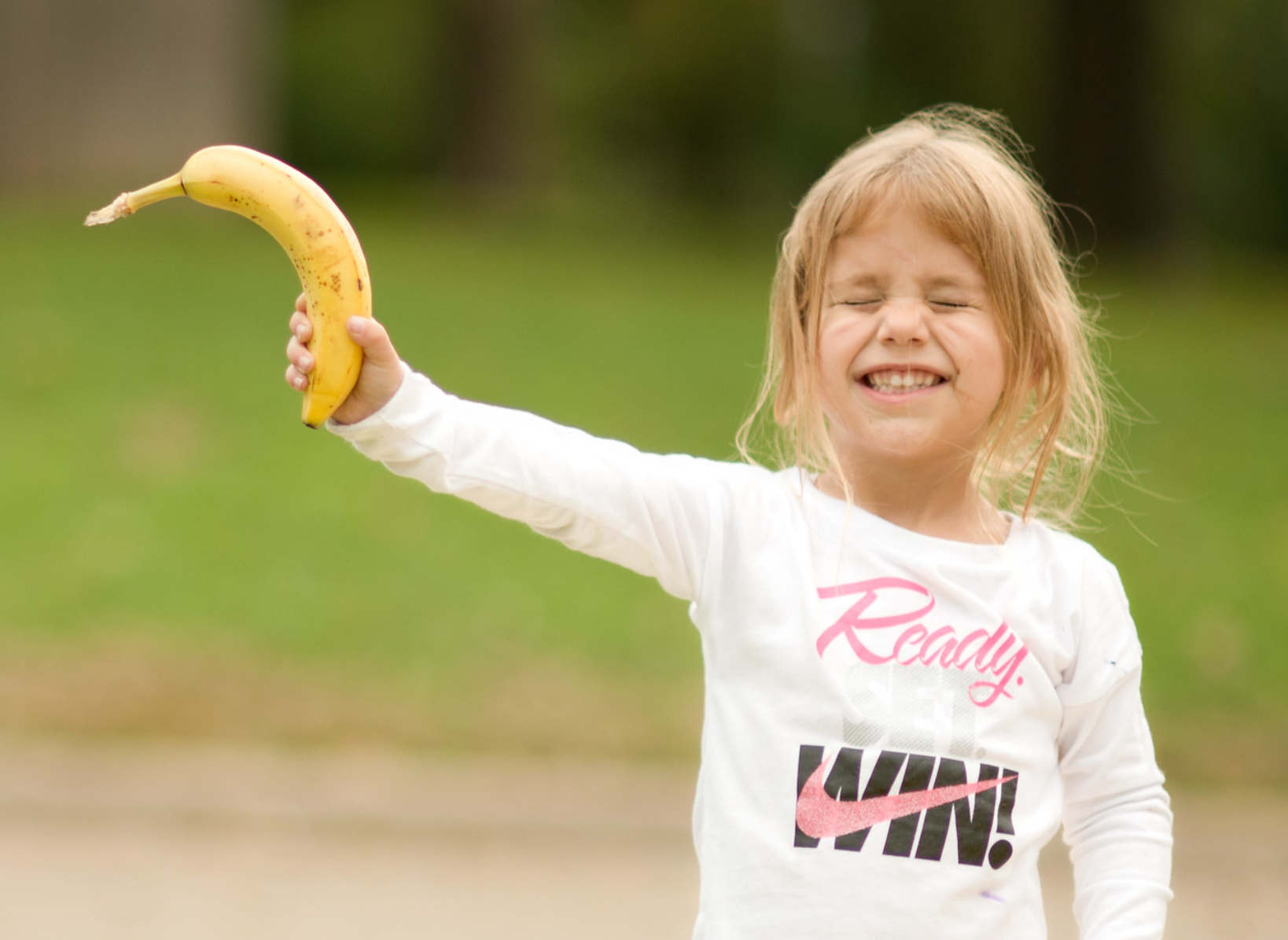 Reese and Her Banana credit Donnie Ray Jones CC BY 20
