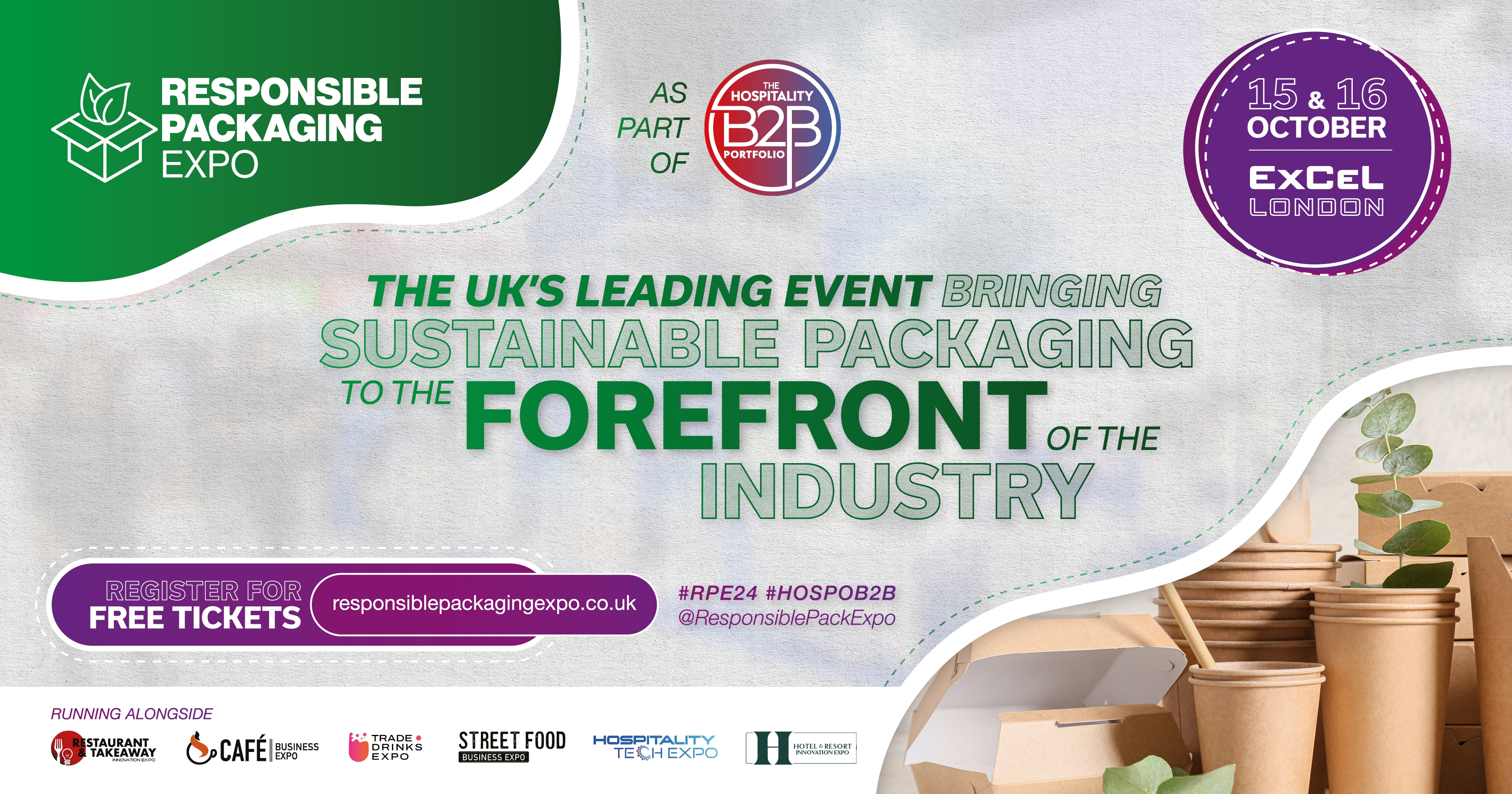Responsible Packaging Expo to showcase sustainable developments in hospitality industry