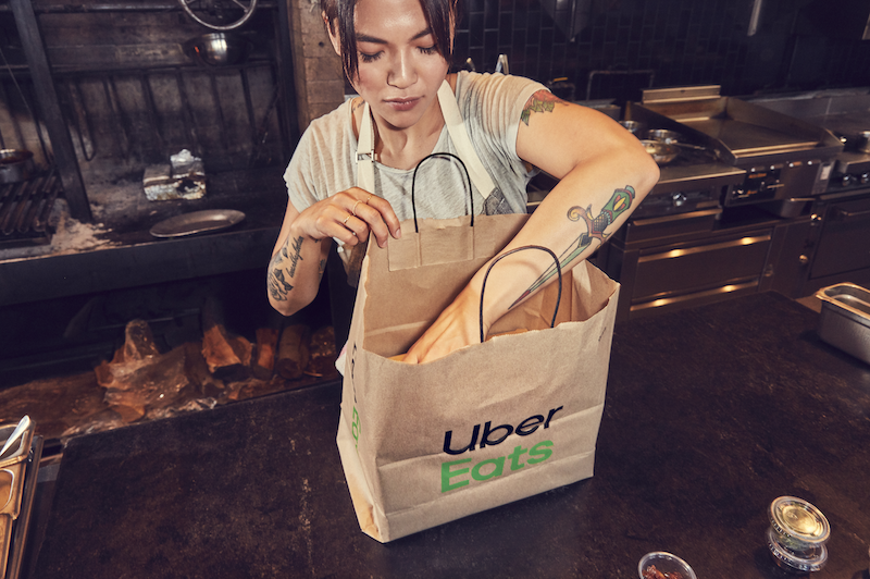 Restaurant packaging food credit Uber Eats