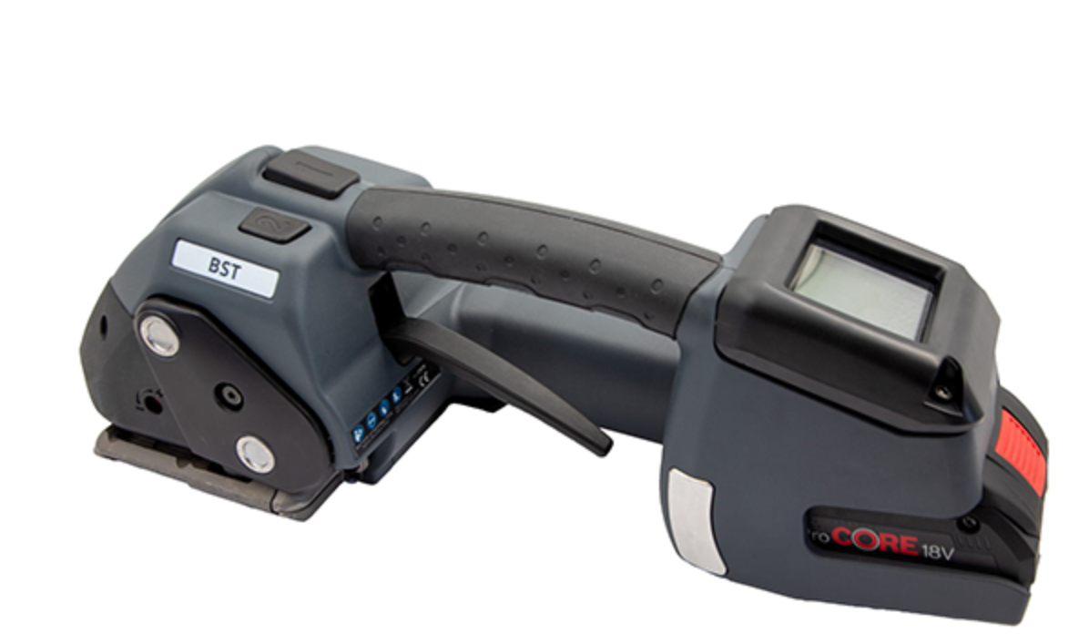 Signode introduces BST battery powered tool for sealless steel strapping