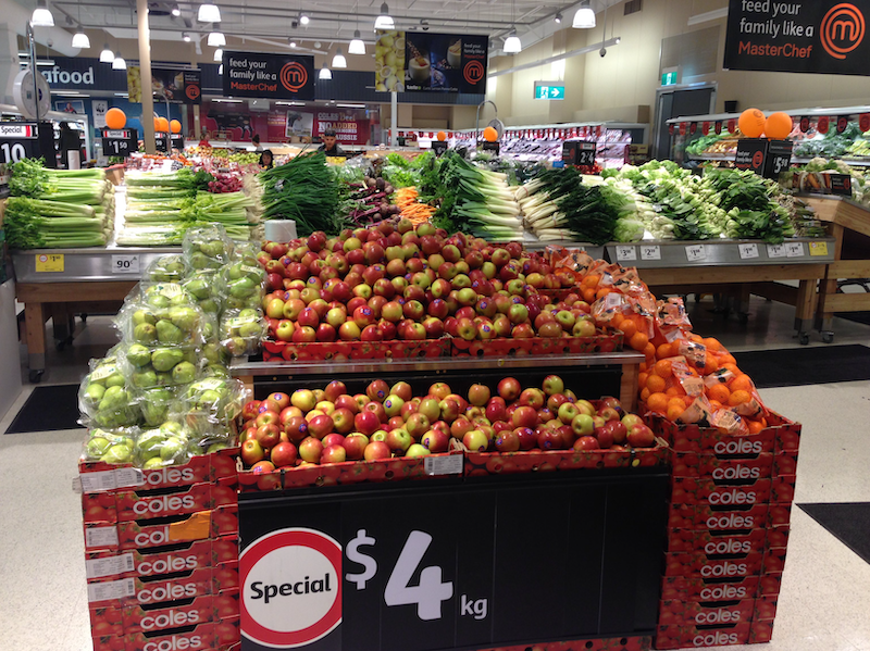 Supermarket fruit and vegetables credit Doug Beckers