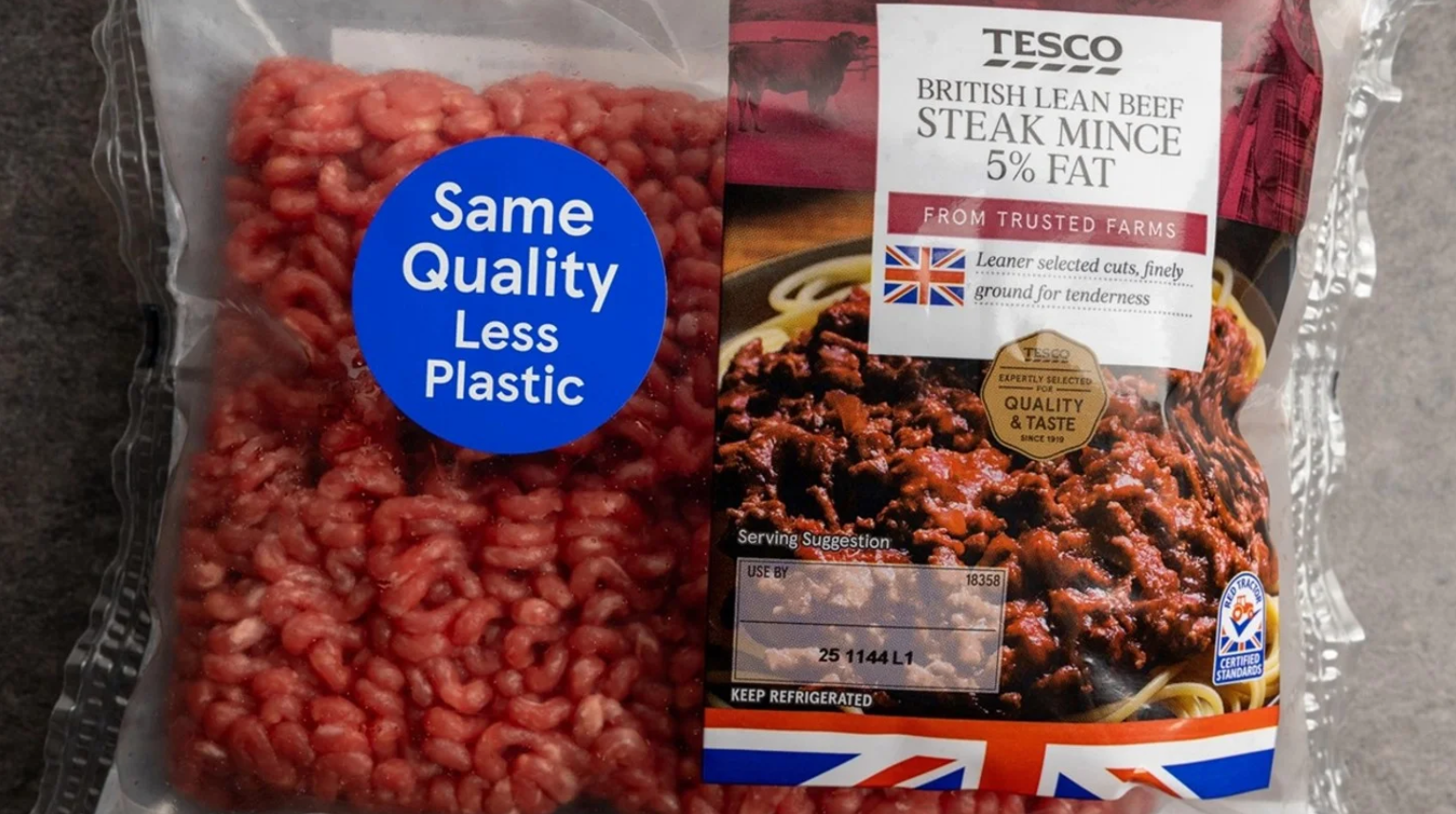 Tesco unveils fresh mince pillow packs that use less plastic