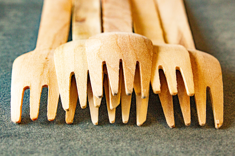 Wooden forks credit Forbes Johnston (CC BY 2.0)