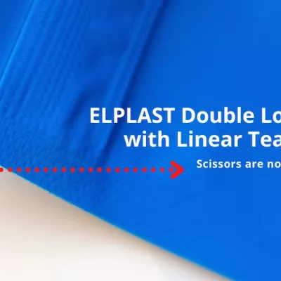 Elplast EL-ZIP® double-lock zipper with linear tear feature