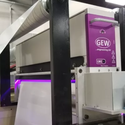 GEW UV curing systems for commercial printing