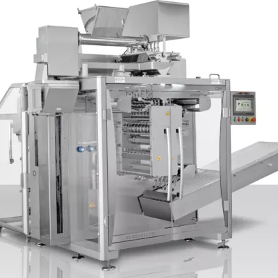OMAG C3 vertical machine for packaging heat sealed sachets on four sides
