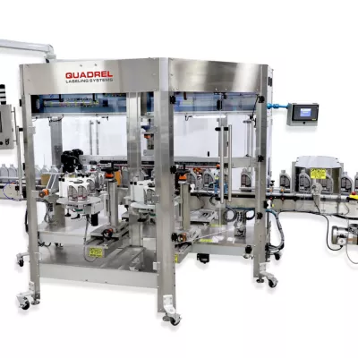 Quadrel Labeling Systems high-speed zero downtime labeling system