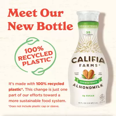 Califia Farms North America bottles now 100% recycled