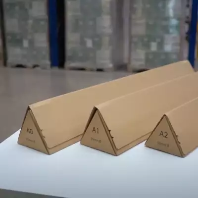Allpack Durabox stackable triangular corrugated postal tubes
