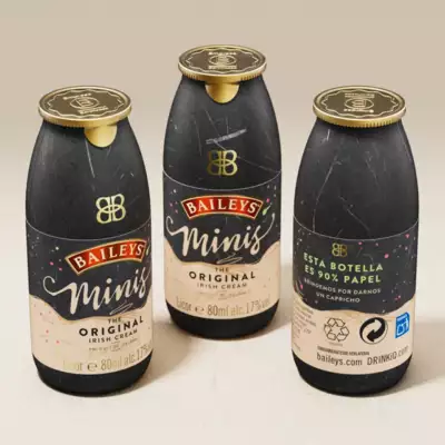 Diageo trials paper-based bottles for Baileys Irish Cream Liqueur