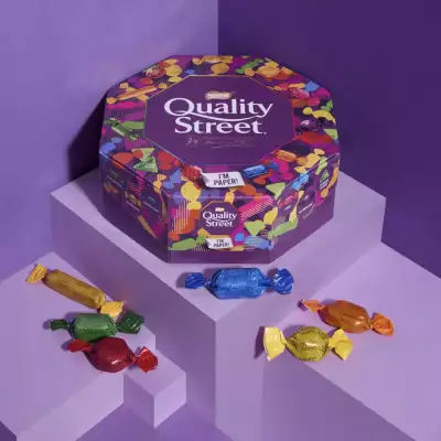 Nestlé trials recyclable paper tubs for Quality Street