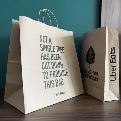 France: Uber Eats introduces paper bags made from fallen leaves