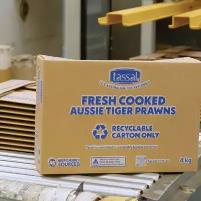 New cardboard prawn boxes replace hard-to-recycle styrofoam in Australia