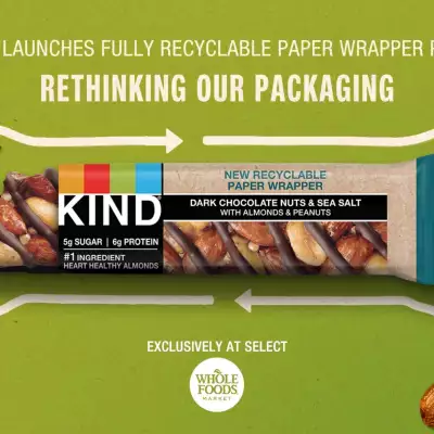 KIND launches first curbside fully recyclable paper wrapper pilot in the U.S.