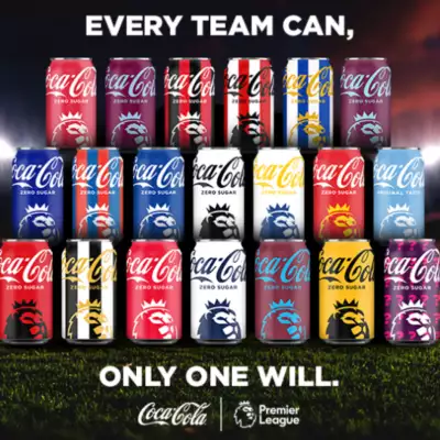 New Coca-Cola cans celebrate Premier League partnership with club colours