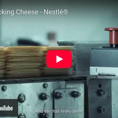 Nestlé introduces 'Self-Packing Cheese' with biodegradable whey-based packaging