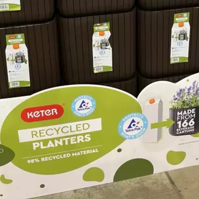 Costco to sell planters made from recycled cartons in collaboration with Tetra Pak & Keter