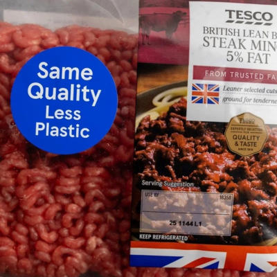 Tesco unveils fresh mince packaging with 70% less plastic