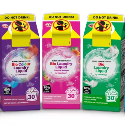 Clean laundry, clean planet: Sainsbury's launches cardboard packaging for liquid detergent