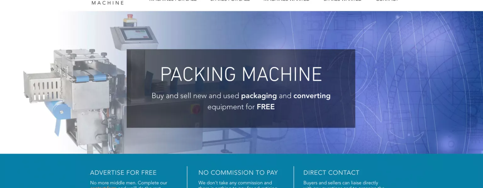 Buy and sell new and used packaging and converting equipment for FREE
