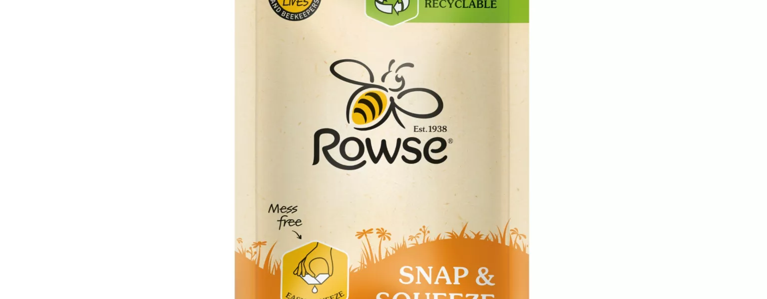 Rowse Paper Snap Squeeze honey packaging grabs gold