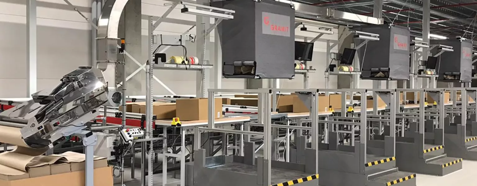 Pregis paper cushioning conveyance system using air ducts