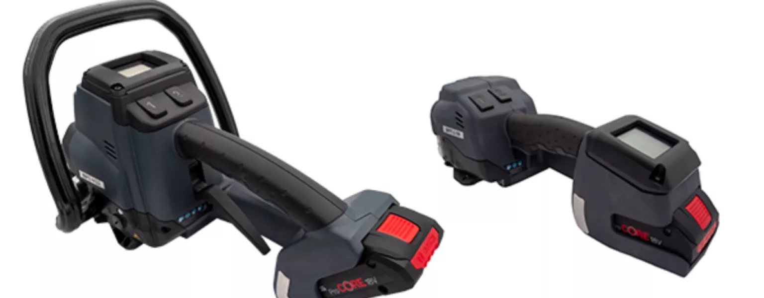 Signode battery powered tool for steel strapping