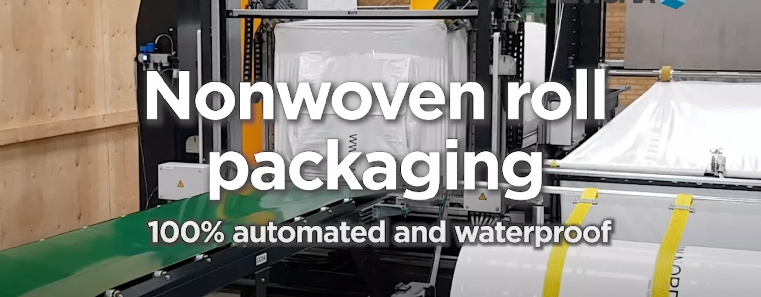 Tentoma nonwoven roll packaging - 100% automated and waterproof