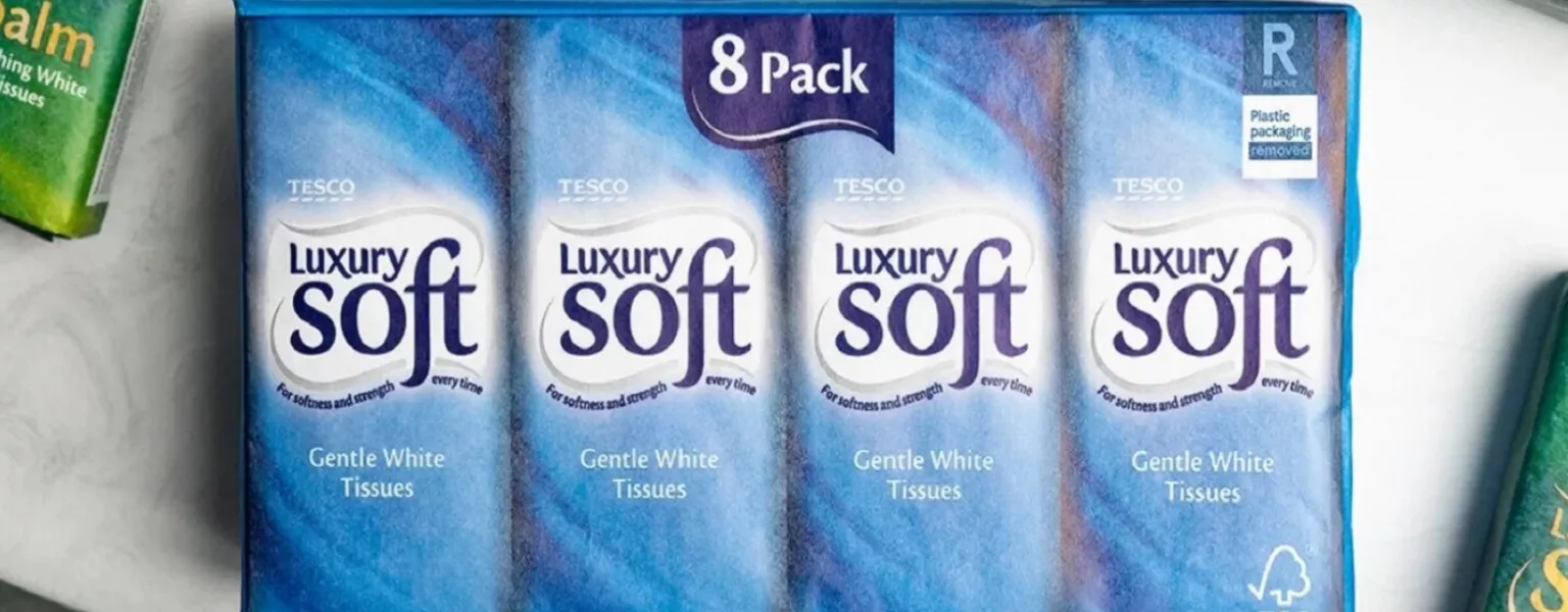 Tesco unveils paper packaging for pocket tissue multi packs credit Tesco PLC