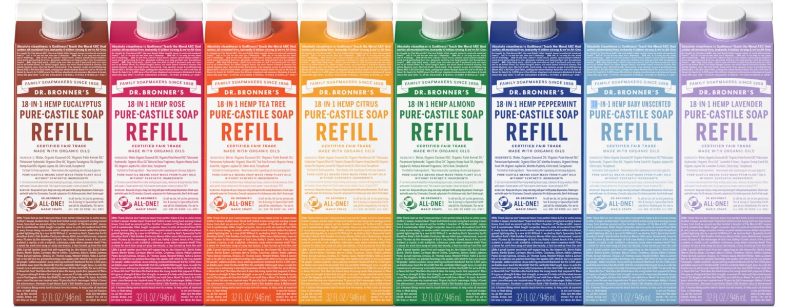 Dr. Bronner’s unveils eco-friendly liquid soap refill cartons