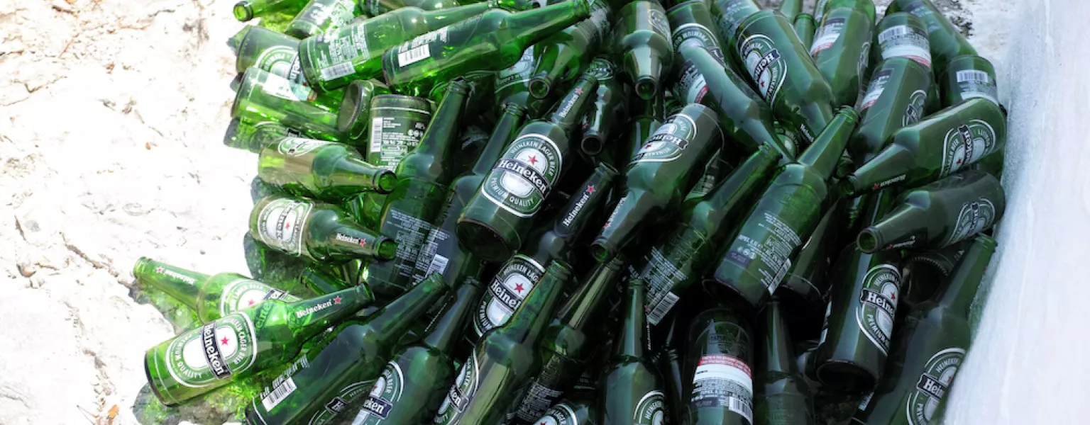 Glass beer bottles public domain