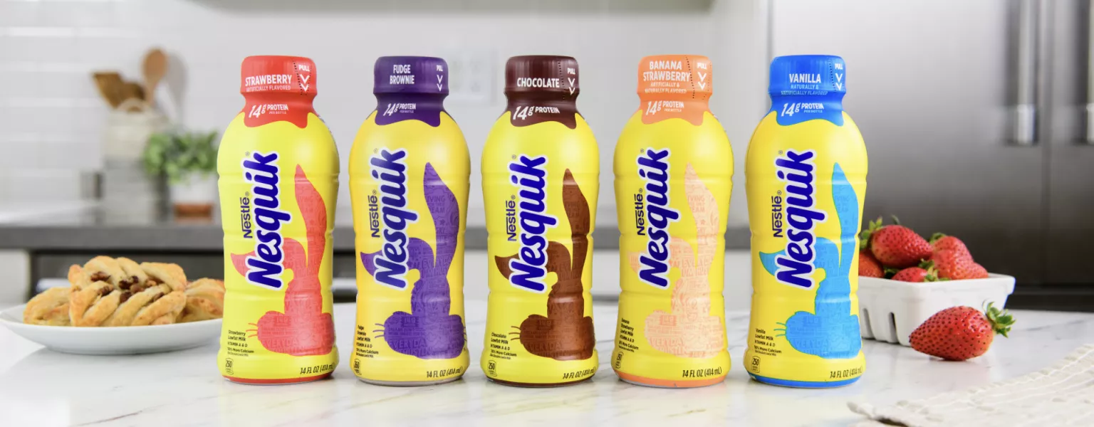 Nestlé introduces new recyclable shrink sleeve label for Nesquik® bottles