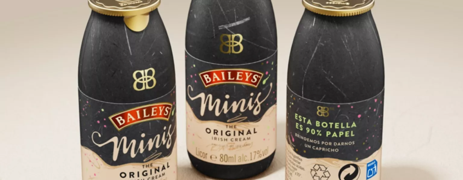 Diageo trials paper based bottles for Baileys Irish Cream Liqueur