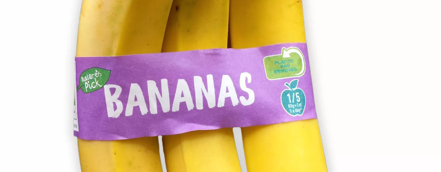 Aldi trials plastic free packaging for bananas