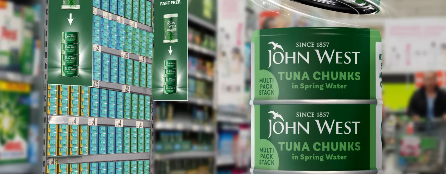 John West's new can tower offers fully recyclable tuna packaging with less waste