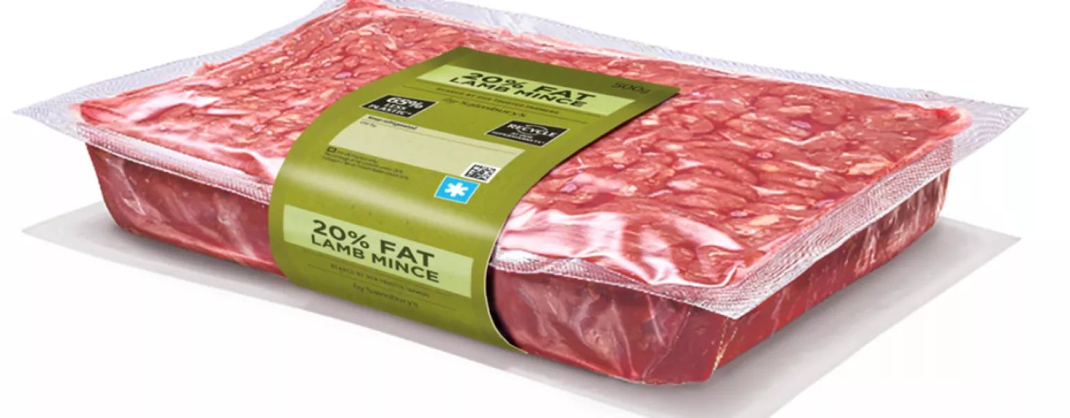 Sainsburys reduces plastic with new vacuum packed lamb mince