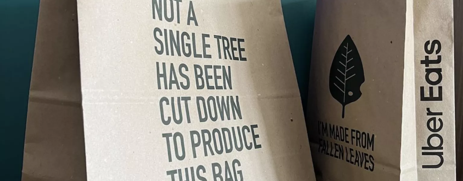 France: Uber Eats introduces paper bags made from fallen leaves