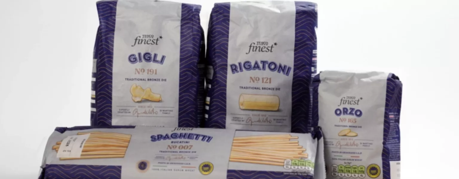 Tesco introduces paper packaging for Finest pasta range