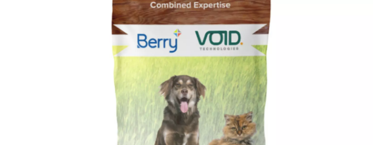 Berry Global VOID Technologies sustainable film for pet food packaging
