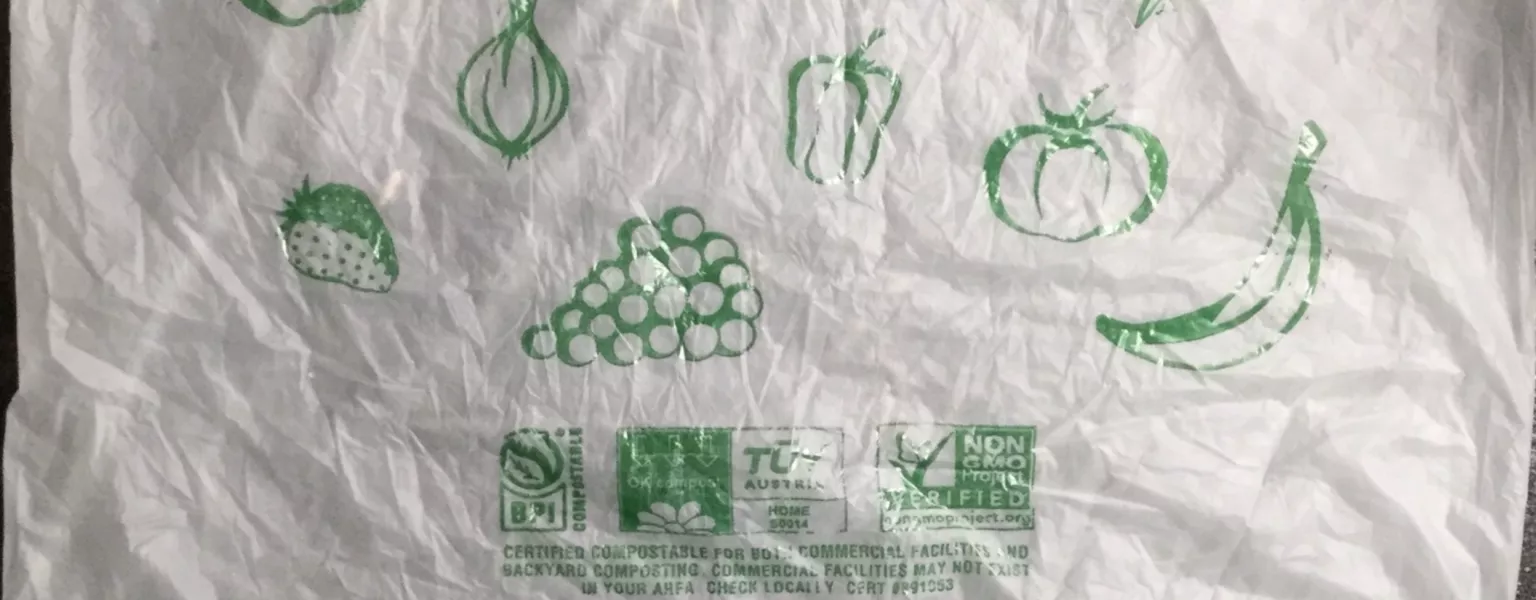 A biodegrable plastic bag credit Geo Lightspeed7