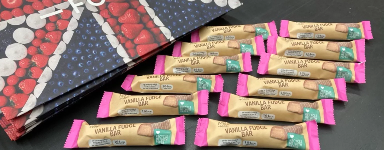 M&S trials paper packaging for chocolate bars