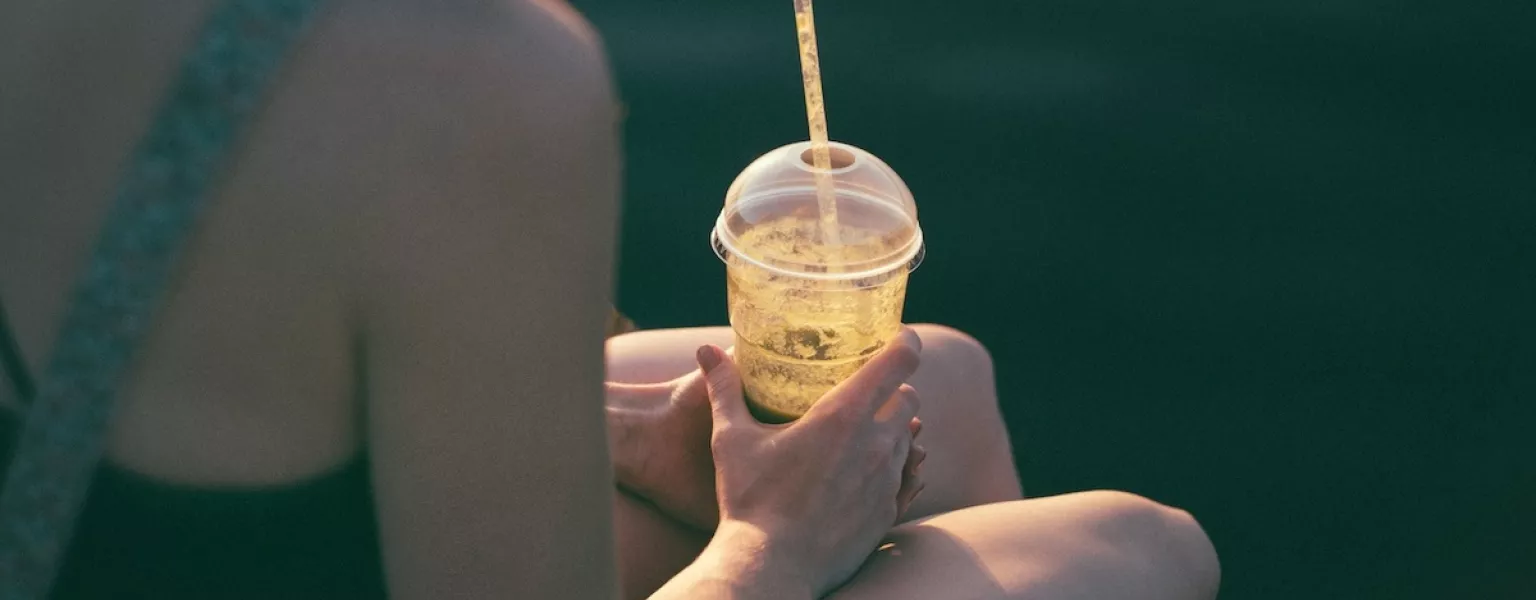Girl drinking smoothie 2