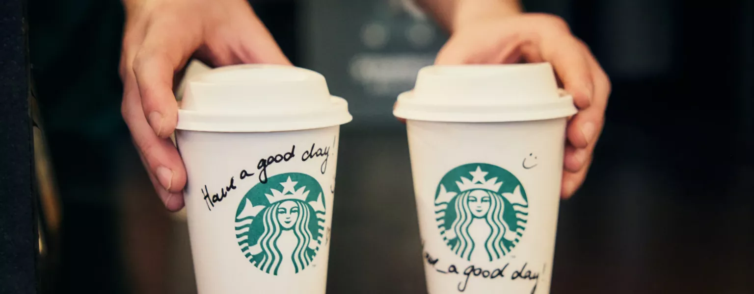 Starbucks redesigns its iconic white takeaway cup