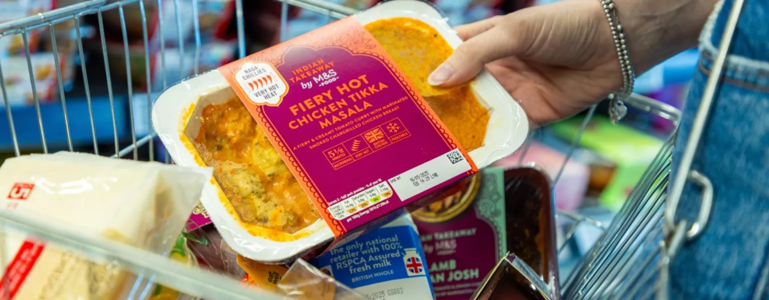 M&S Food trials recyclable paper fibre trays for ready meals