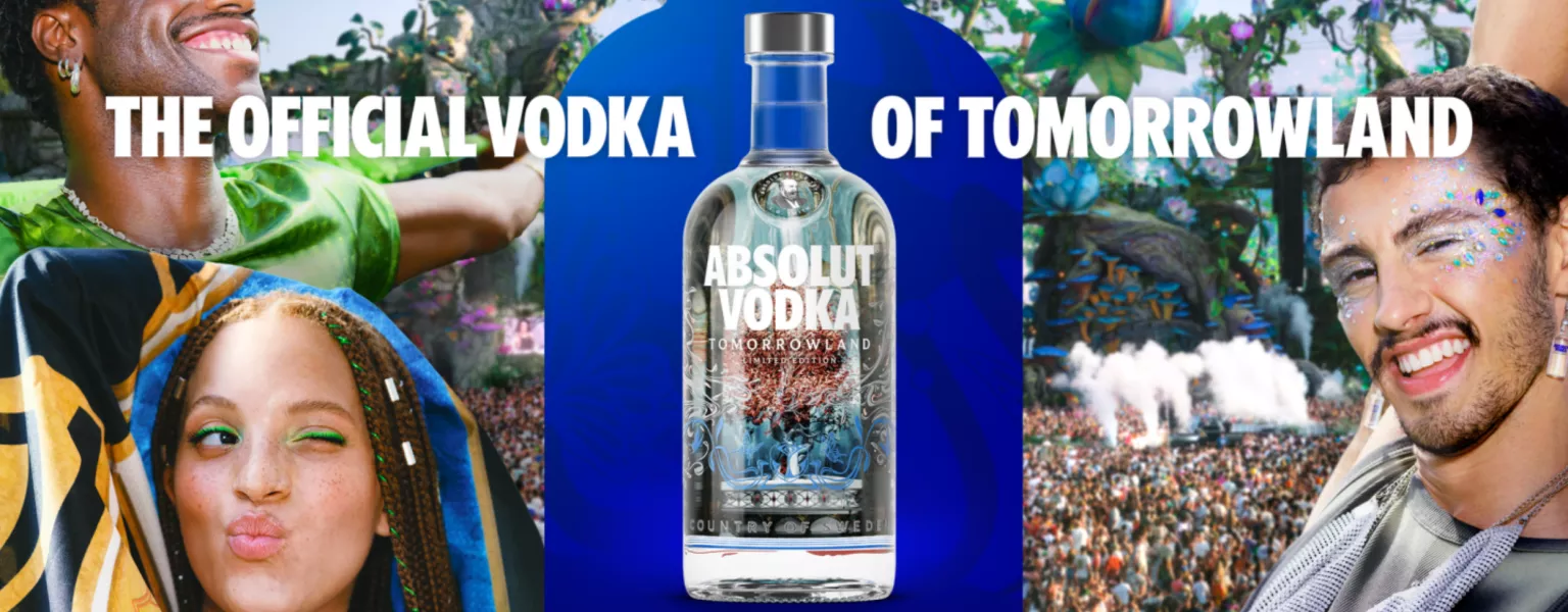 Absolut unveils first ever limited edition bottle collection for Tomorrowland 2025