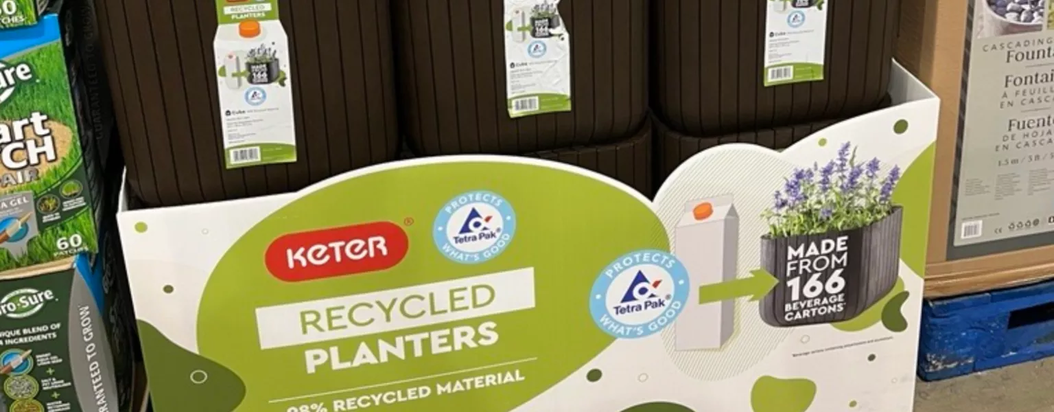 Costco to sell planters made from recycled cartons in collaboration with Tetra Pak & Keter
